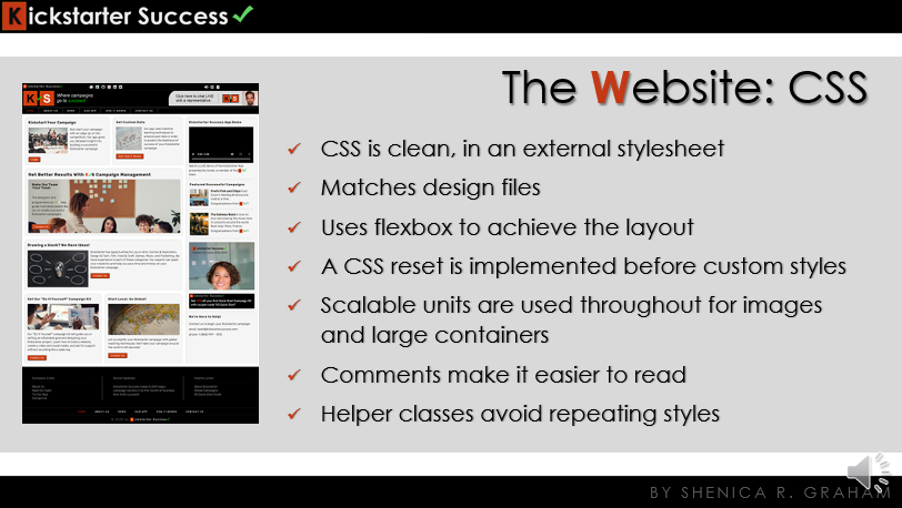 Slide 10: The Website - CSS