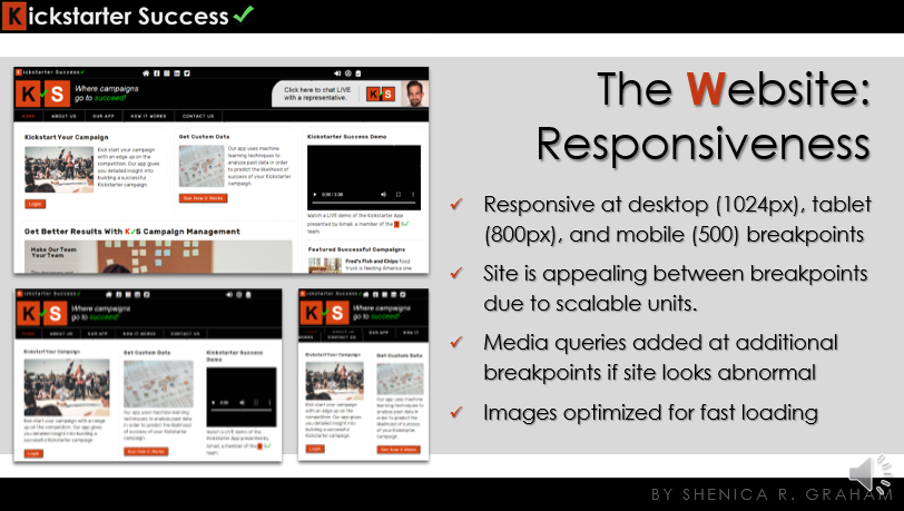 Slide 11: The Website - Responsiveness