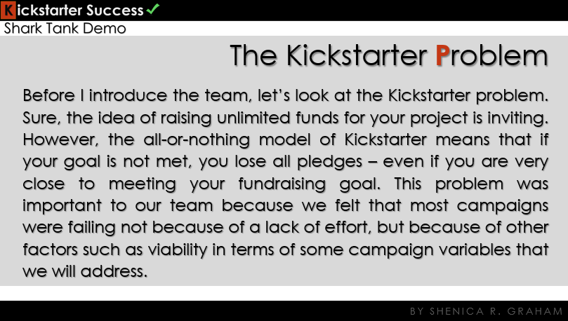Slide 3: The Kickstarter Problem